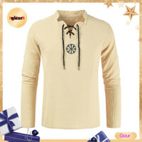 Giaurz Mùa Xuân Nam Dài Tay Thời Trung Cổ Hiệp Sĩ Áo Top Cosplay Trang Phục Đảng Áo