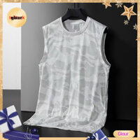 Giaurz Nhanh Khô Áo Vest Nam Ba Chiều Cắt Áo Vest Nam Camo In Áo Thể Thao Không Tay Nhanh Khô Thoáng Khí Xe Tăng Top Cho Bóng Rổ Tập Gym Tập Luyện Đông Nam Á