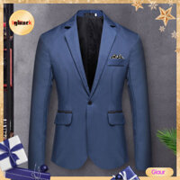 Giaurz Xuân Thu Blazer Nam Nhẹ Blazer Mùa Thu Nam Slim Fit Phù Hợp Với Áo Ve Áo Dài Tay Kinh Doanh Đám Cưới Blazer Đen Trắng Khâu Áo Khoác Phong Cách Cho Đông Nam