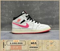 Giày 2hand Jordan 1 Mid White Black Hyper Pink 555112 106