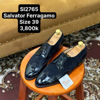 [Giày 2hand] [Size 39,5] Giày Wingtips Derby Brogue Đen SI2765
