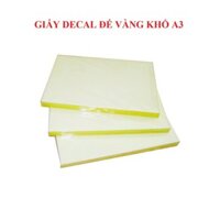 Giấy A3 decal xanh, decal vàng, decal da bò