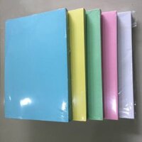 Giấy A4 Thái Lan loại mỏng nhẹ dùng để làm phiếu thu chi, thủ công, bìa phân trang đủ màu