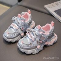 Giày ABC cho bé gái, giày thời trang cho bố, giày thể thao mùa xuân và mùa thu mới, đế mềm, giày lưới cho trẻ em, thời trang