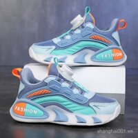 Giày ABC cho bé trai, giày chạy mới thoáng khí cho trẻ em mùa xuân và mùa thu, giày thể thao trẻ em có khóa xoay