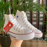 Giày ⚡️Converse Classic ⚡️Trắng Cổ Cao [VNXK] Bản Đẹp Full Box