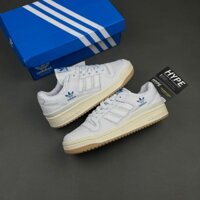 Giày Adidas Forum 84 Low ADV Shoes Cloud White Blue Bird - Trắng xanh đế nâu, giầy forum cao cấp đầy đủ phụ kiện full sz