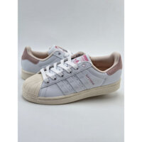 Giày Adidas Originals Superstar Casual màu hồng trắng, chống trượt, bền, giày cổ thấp IF1802 cho nữ, kích thước 35-40
