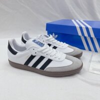 Giày Adidas Samba White Black - Giày Thể Thao Adidas Nam Nữ 3 Sọc Màu Trắng Đen Cao Cấp Cực Êm Chân Full Box