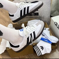 Giày Adidas Samba White Black Nam Và Nữ, Giày Samba Hàng Đẹp Chuẩn Form Được Kiểm Tra hàng Full Bill Box.