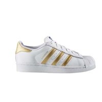 Giày Adidas Superstar - B39402 - Trắng sọc gold