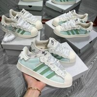 Giày Adidas xanh nữ, Giày Das xanh nữ bản dây ren siêu xinh hot trend 2023 Full box