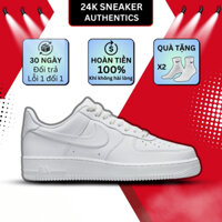 Giày Air Force 1 Chính hãng Nike Cho Nam Nữ, AF1 All White Fullbox authentic 24K SNEAKER