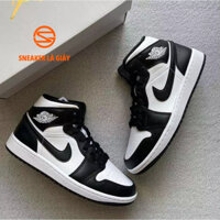 Giày Air Jordan 1 Mid White Black 2023 DV0991-101 FULLBOX - Bản High Quality