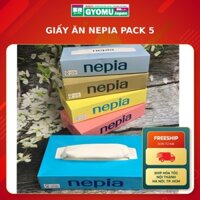 Giấy ăn Nepia hình hoa 150 tờ/hộp, set 5 hộp