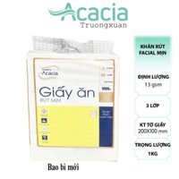 Giấy ăn rút Acacia,  tem vàng túi combo 10 kg( 1 thùng 10 túi) giấy ăn, giấy nhà hàng.