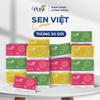 Giấy ăn rút cao cấp POSY LOTUS, Thùng 30 gói 300 tờ 3 lớp, mềm mịn tiện dụng