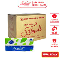 Giấy ăn rút lụa khổ to Silkwell Thùng 9 gói 250 tờ hàng chính hãng cao cấp, mềm mịn