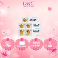 Giấy ăn Slisoft Trắng tự nhiên thân thiện môi trường không chất tẩy trắng (5 gói)