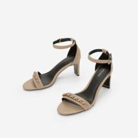 Giày Ankle Strap Bít Gót - VASCARA - Màu BE ĐẬM