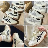 Giày Asics Court MZ Cream Black Gum, Giày Thể Thao Nam Nữ Asics Cổ Thấp, Đế Tăng Chiều Cao