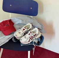 GIÀY ASICS GEL VENTURE 6 TRẮNG XÁM VIỀN ĐỎ 1012B359-104