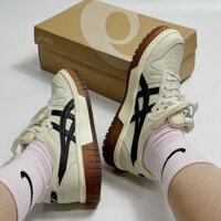 Giày Asics Nam Nữ, Giày Thể Thao Asics Court MZ Cream Black Gum Phong Cách Vitange Full Box Bill || Asic