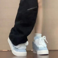 Giày bánh mì màu xanh tím thiết kế riêng cho phong cách Chanel, giày thể thao cổ điển phù hợp với mọi phong cách