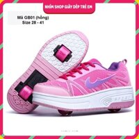 Giày bánh xe trẻ em 3 trong 1 vừa trượt vừa đi kiểu 1 2 bánh gót dáng thể thao giải trí cho bé gái 4 - 15 tuổi GB01