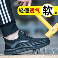Giày bảo hiểm lao động Giày thép công sở Đầu thép chống đập vào mặt dây chuyền chống gai siêu nhẹ Trang web cảnh báo cũ Mùa hè Đinhgui Gas
