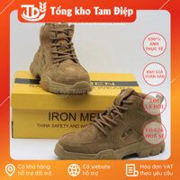 Giày bảo hộ chống đinh, chống va đập, thoáng khí, giày bảo hộ da lộn. Giày bao hộ Iron men BH2. Giày bảo hộ cổ lửng