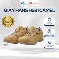 Giày bảo hộ cổ thấp Hans HS81 Camel, giày bảo hộ mũi thép, giày đế thép cao cấp Hàn Quốc, giày bảo hộ lao động | FALI