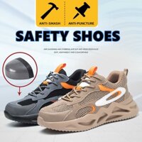 Giày Bảo Hộ Lao Động Mũi Thép Siêu Nhẹ Chống Đâm Thủng Size 35-47 An Toàn Cho Nam Nữ