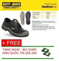 Giày bảo hộ Safety Jogger Bestrun Thấp Cổ  S3 -  Tặng Kèm Bo Chân Hàn Quốc [bonus]