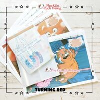 Giấy Bao Tập 15 Tờ Kèm Bao Kiếng - Turning Red - Gấu Đỏ Biến Hình, Có sẵn, Quà tặng ý nghĩa.
