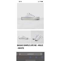 giày Basas simple trắng