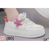 Giày bata nữ trắng đế 5cm  siêu dễ thương.