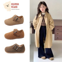 Giày Bé Gái Bé Trai, GIÀY BIRKENSTOCK CHO BÉ 1-6 TUỔI, DA LÔN SIÊU MỀM, Kuma Kids KBB05 HaBu