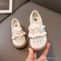 Giày bé gái giày da công chúa trẻ em thoáng khí xuân thu mẫu mới mùa hè Giày một lớp thể thao bé gái đế mềm