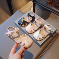 Giày bé gái kiểu trơn nơ ngay dán mã 2809 size 31-33