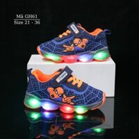 Giày bé trai đèn LED phát sáng cho trẻ em 1 đến 10 tuổi màu xanh thể thao độc đáo phong cách Hàn Quốc GH61