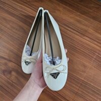 Giày bệt búp bê da bóng màu kem size 39(đọc kĩ phần mô tả)