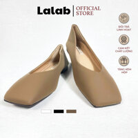 Giày bệt búp bê mũi vuông giày bệ bịt mũi họa tiết trơn hàng xuất khẩu siêu êm chân Lalab B04