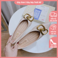 Giày bệt giày búp bê nơ khóa