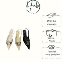 Giày bệt HAKI SHOES, giày bệt mũi nhọn hở gót cao cấp Ali lover mẫu mới