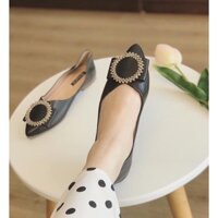 Giày bệt mũi nhọn da mềm