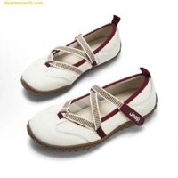 Giày Bệt Nữ Jeep 3 Dây Quai P651W13111 Màu Trắng Đỏ - P651W13111