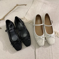 Giày bệt vải tweed