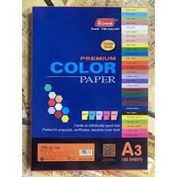 Giấy bìa cứng màu đen Grand A3 trơn Định lượng > 200 gsm Thếp 100 tờ