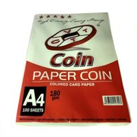 GIẤY BÌA MÀU A4 COIN XANH LÁ